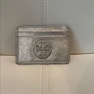 Tory Burch Metallic Rose Gold Card Holder